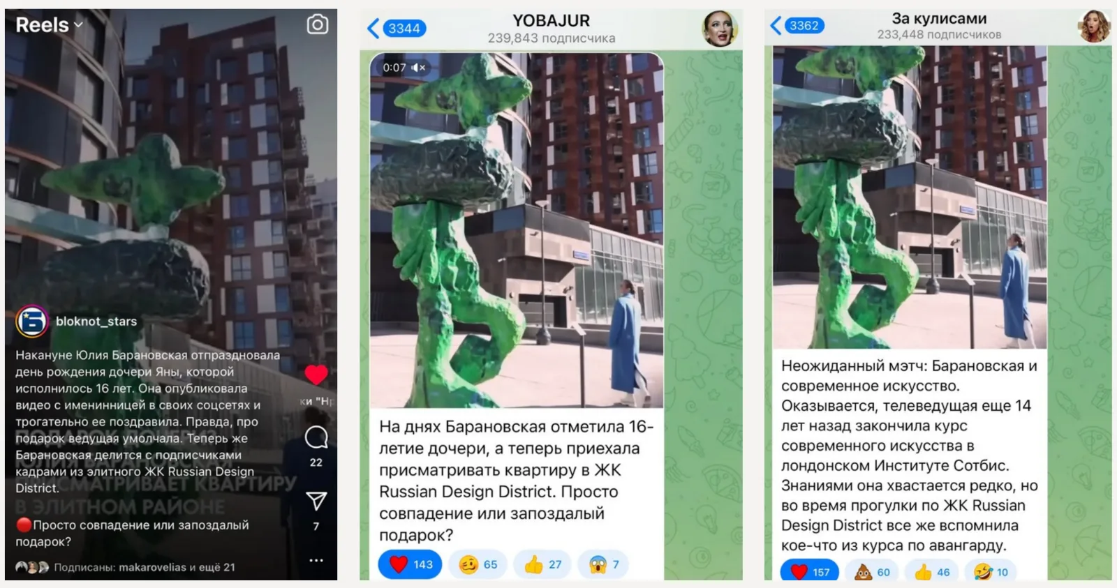 Telegram seeding with a TV host